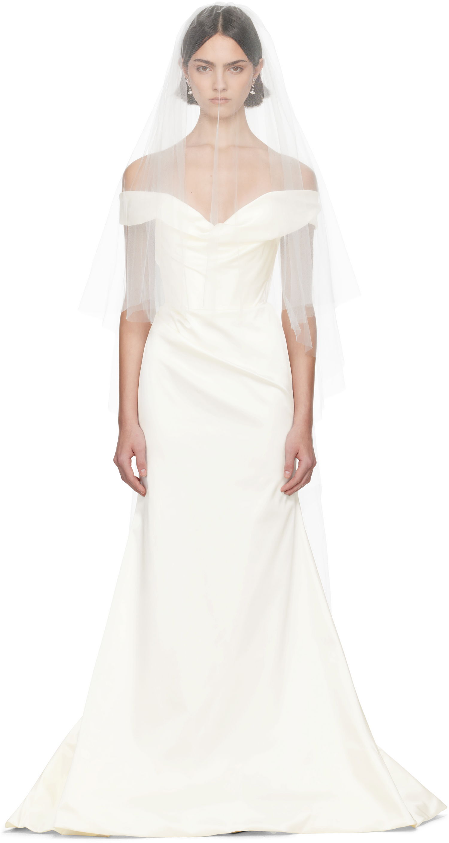 Šaty Vivienne Westwood Vivienne Westwood Bridal Capsule Classic Ballerina Veil Biela | 8108000J-C0034-, 0