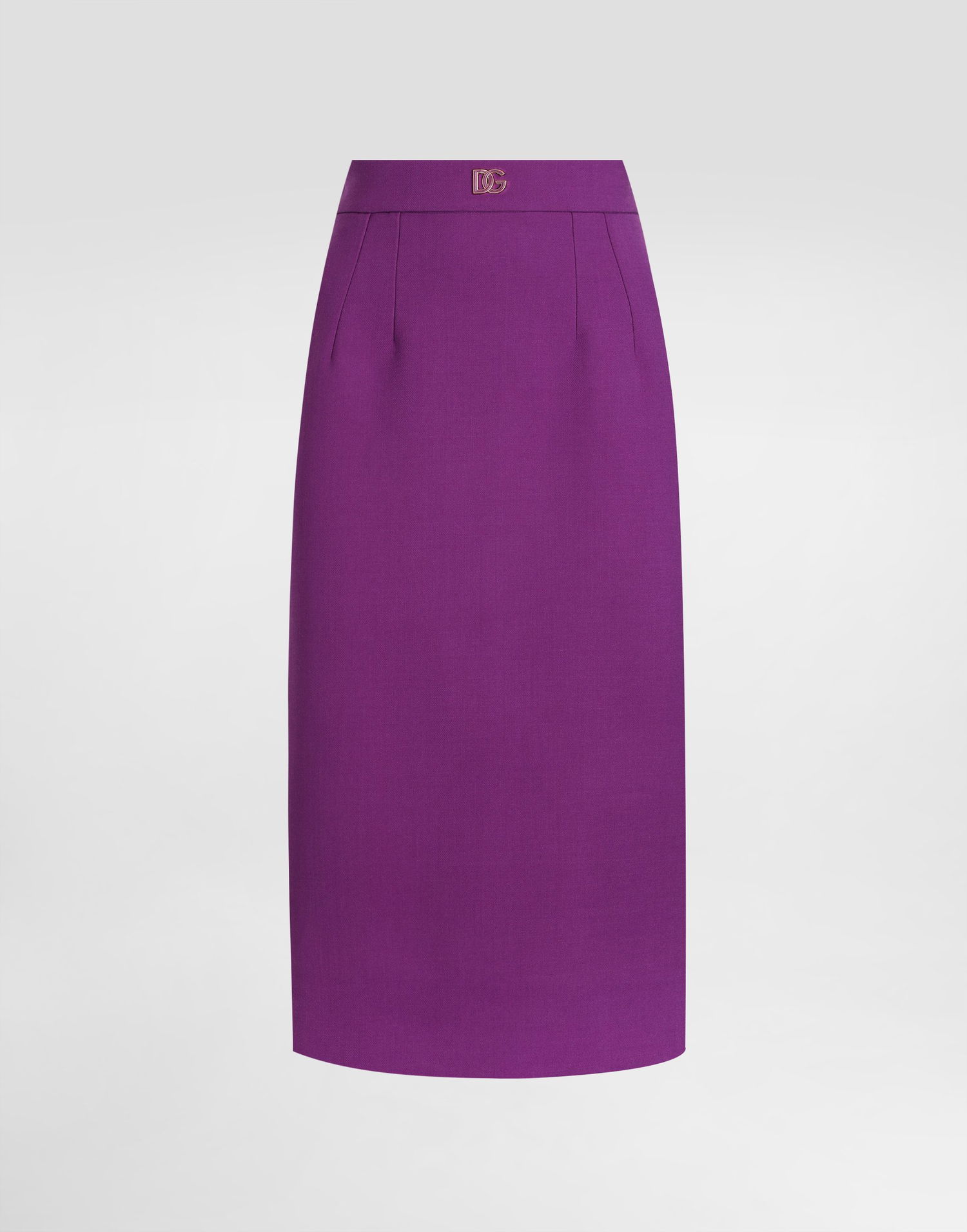 Sukňa Dolce & Gabbana Dolce & Gabbana Wool Crepe Sheath Skirt Fialová | F4CJGTFU2L8F0571, 0