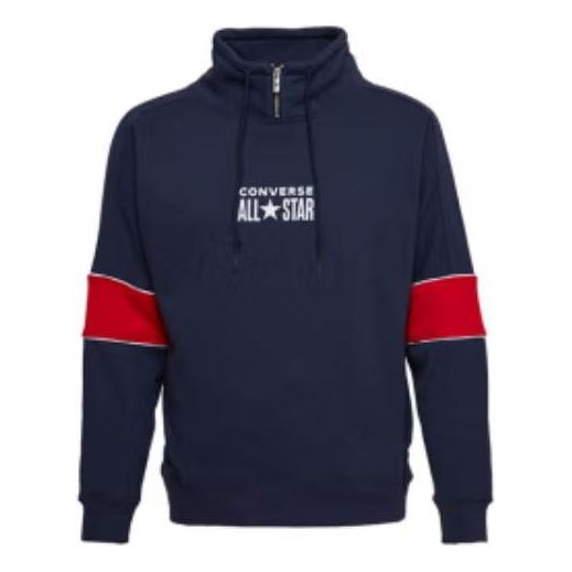 Mikina Converse All Star Funnel Neck Quarter Zip Sweatshirt Modrá | 10018299-A01