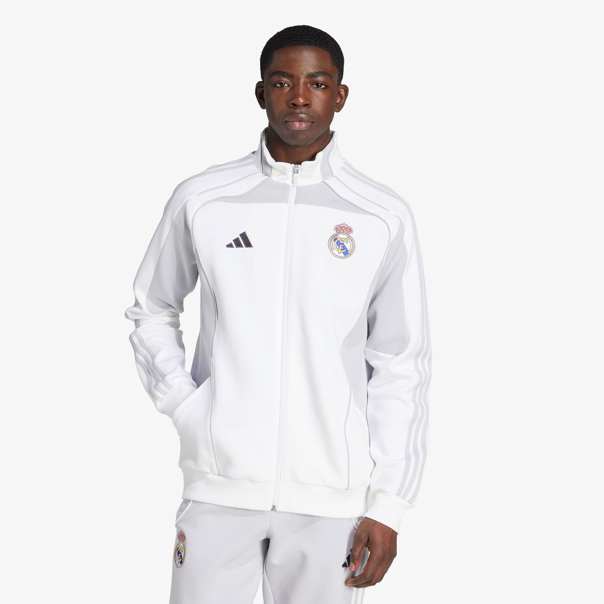 Bunda adidas Performance Real Madrid UBP Doubleknit Track Jacket Biela | JN3069, 1