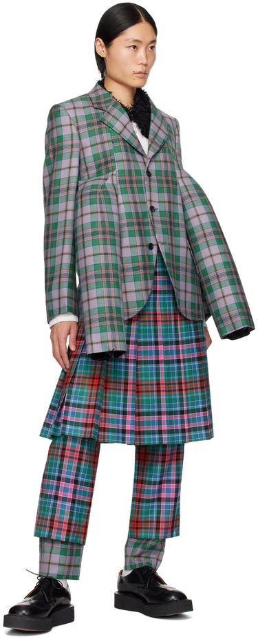 Nohavice Comme des Garçons Comme des Garçons Homme Plus Tartan Chaps Trousers Rôznofarebný | PL-P013-051-1-1, 3