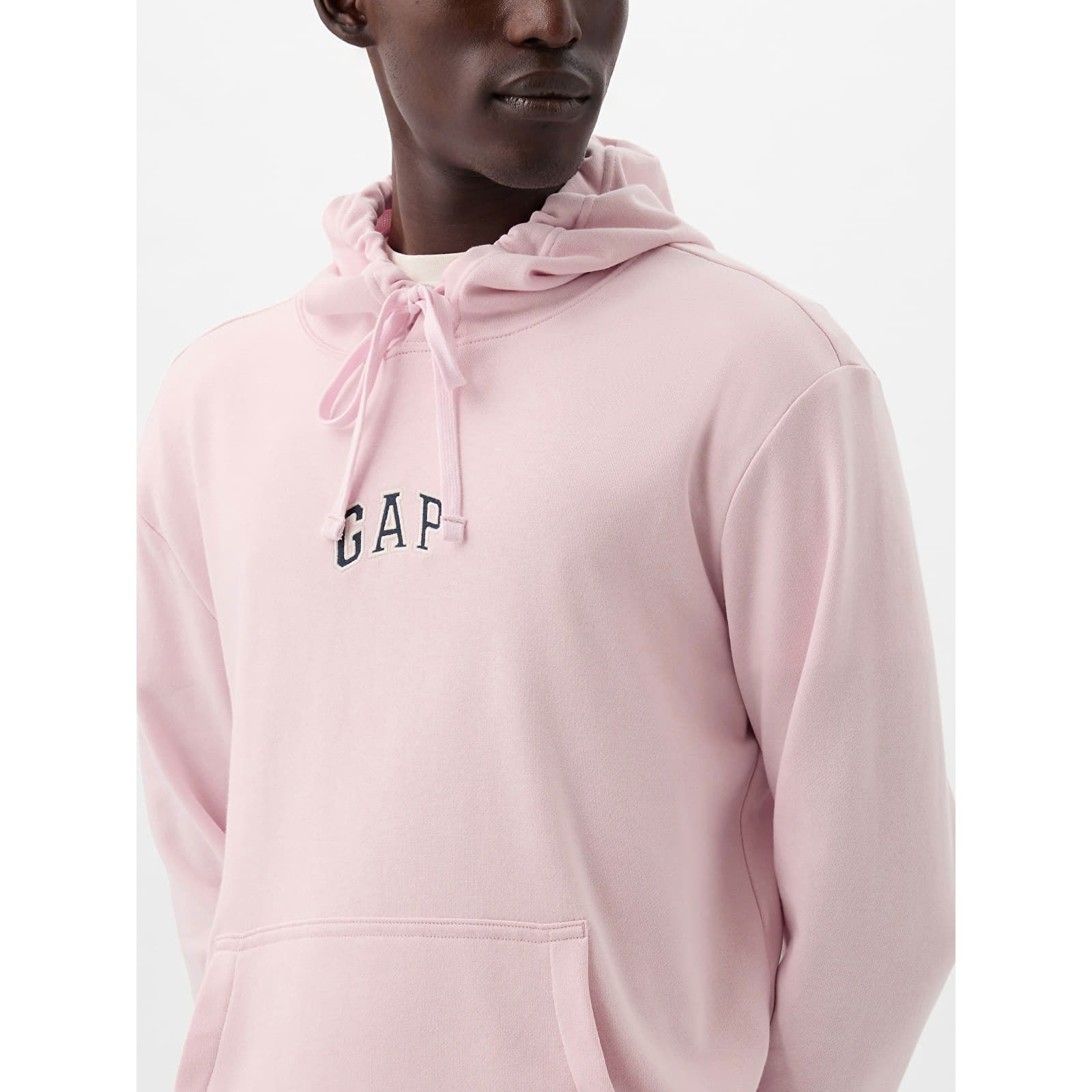 French Terry Pullover Mini Logo Hoodie Light Peony