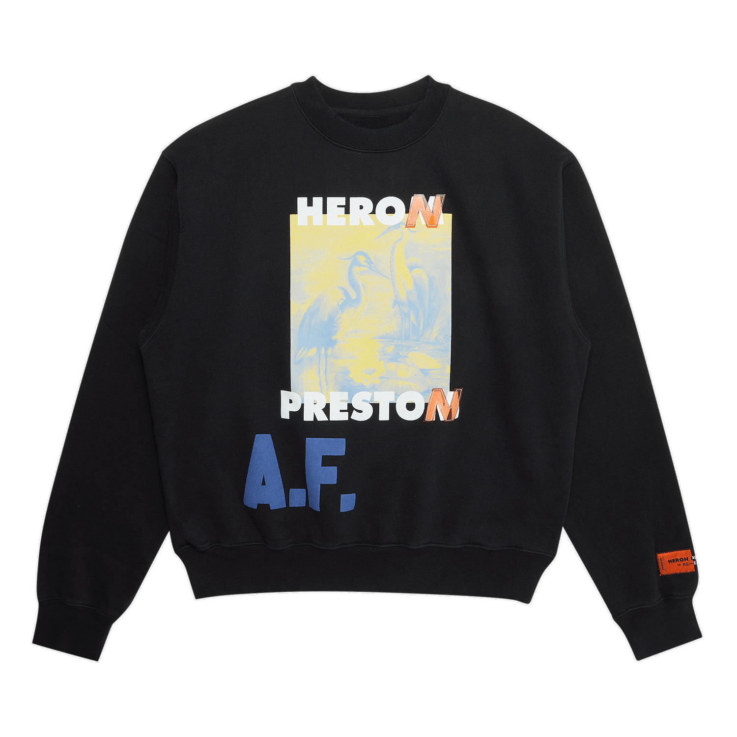 Mikina HERON PRESTON A.F. Authorized Crewneck Čierna | HMBA016S22JER0031015, 0