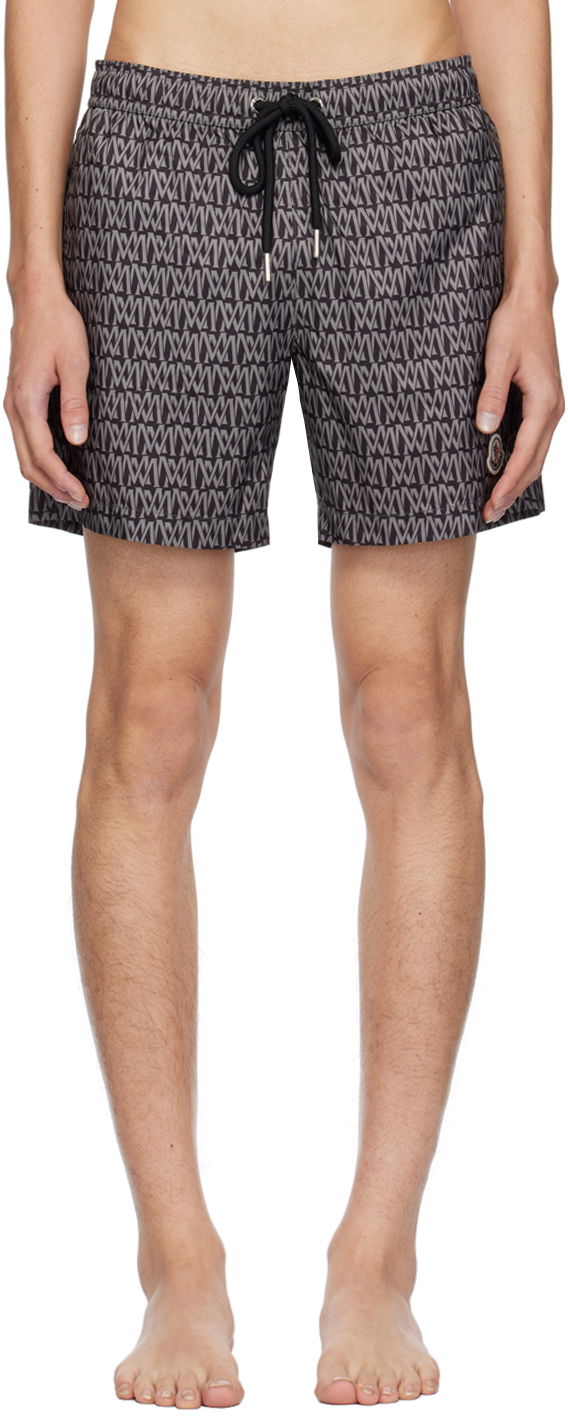 Plavky Moncler Monogram Swim Shorts Šedá | J10912C00001597DA, 0
