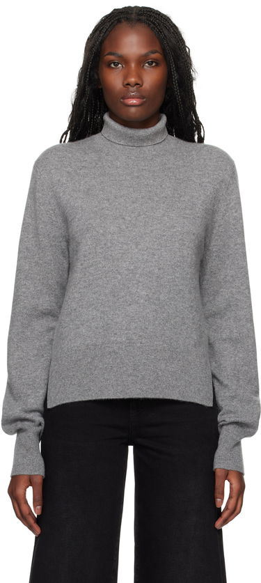 Sveter TOTEME TOTEME Cropped Turtleneck Sweater Šedá | 244-WRT0405-YA0016, 0