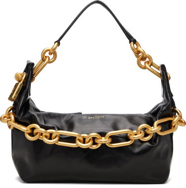 Taška cez rameno Balmain Medium Leather Chain Sync Bag Čierna | FN0BS002LMTE, 0