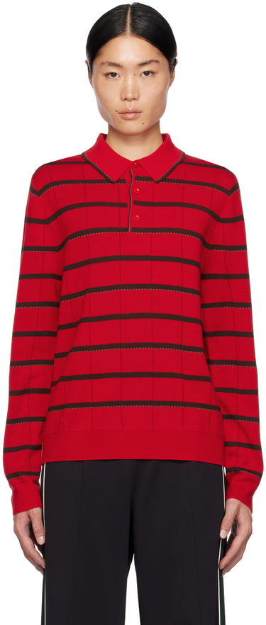 Sveter Paul Smith Paul Smith Commission Edition Striped Polo Shirt Červená | M1R-304Y-L02196-25, 0
