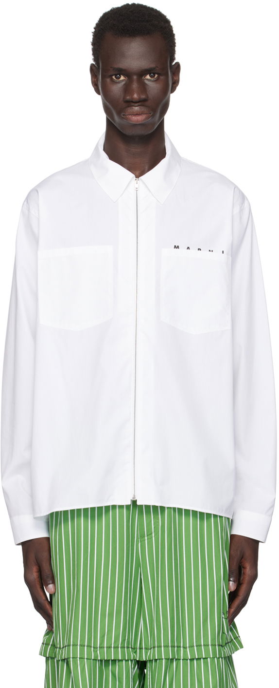 Košeľa Marni Zip Shirt Biela | CUMU0297P0 USCT88, 0
