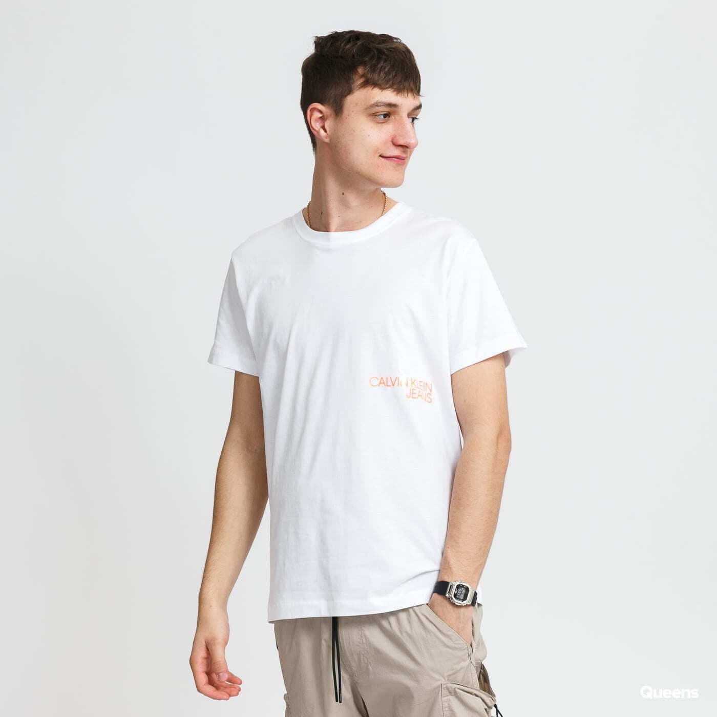 Tričko CALVIN KLEIN Monogram Clear Biela | J30J317507 YAF, 0