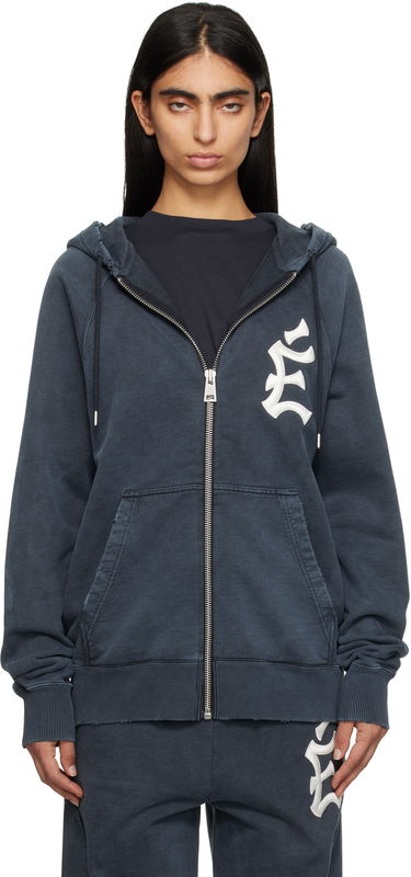 Mikina Études 'The City' Loose Fit Zip-Up Hoodie Modrá | H24MMSWE275-44, 0