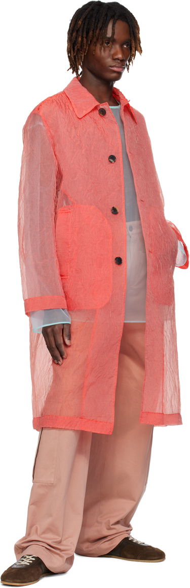 Pláštenka Dries Van Noten Dries Van Noten Crinkled Organza Coat Červená | 251-020211-1277, 3
