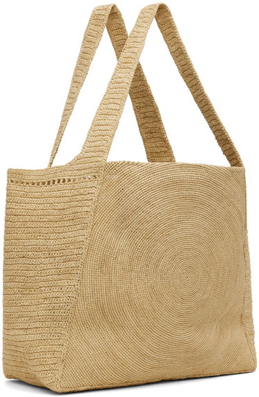 Tote bag Stella McCartney Stella McCartney Logo Raffia Tote Bag Béžová | 7B0084WP0375, 2