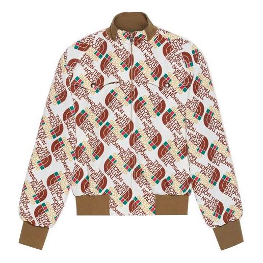 Bomber bunda Gucci Gucci x The North Face Webbing Print Aviator Jacket Rôznofarebný | 648866-XAABZ-9097