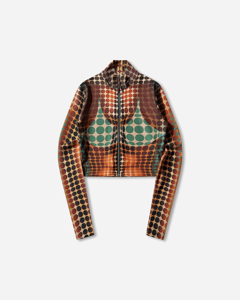 Crop Top Jean Paul Gaultier Re-Edition Dotted Mock Neck Long-Sleeve Cropped Top Rôznofarebný | 26-01-W-TO443-J042P 155060