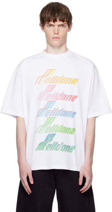 Tričko We11done Multi Rainbow Logo T-Shirt Biela | WD-TT2-25-755-U-WH, 0