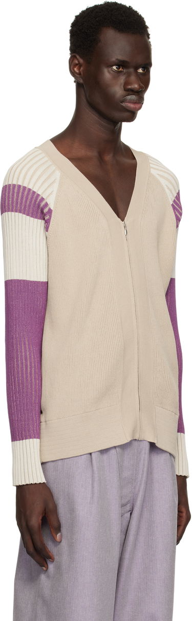 Sveter KIKO KOSTADINOV Kiko Kostadinov Inex Zip Cardigan Béžová | KKSS25KN03-115, 1