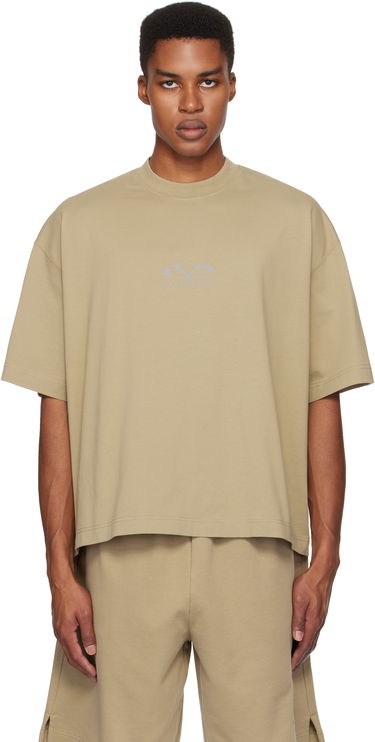 Tričko VETEMENTS Oval Logo Cropped Boxy T-Shirt Béžová | UA66TR600T, 0