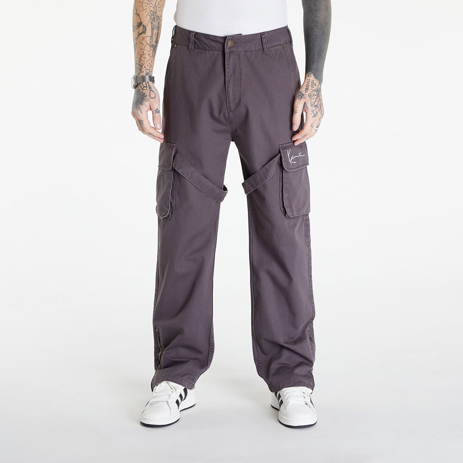 Cargo nohavice Karl Kani Small Signature Washed Cargo Pants Gray Šedá | KM241-019-2, 0