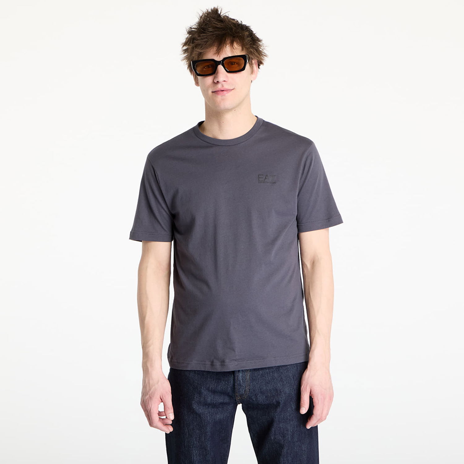 Tričko Emporio Armani EA7 Emporio Armani Train Logo Series T-Shirt Šedá | 7M000567AF10375M8014, 0
