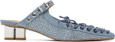 Tenisky a topánky GANNI GANNI Denim Lace-Up Mules Modrá | S2926, 0