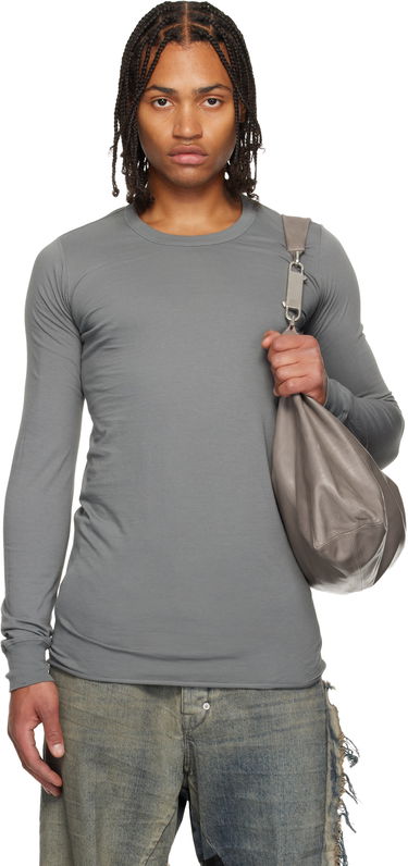 Tričko Rick Owens Concordians Basic LS T-shirt Šedá | RU02E1252 JA, 0
