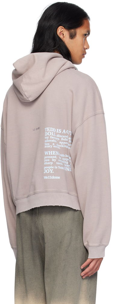 Mikina We11done Lettering Hoodie Fialová | WD-TH2-24-813-U-LP, 2