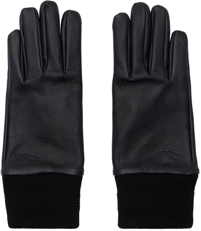 Rukavice Burberry Leather Gloves Čierna | 8095571, 0
