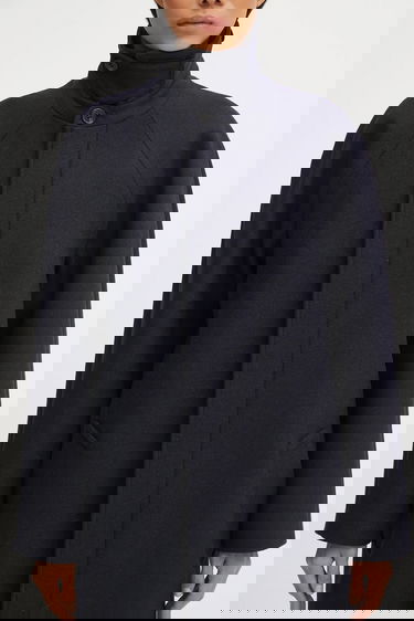 Kabáty A.P.C. Long Wool Blend Coat Gaia Navy | WVBEB.F01533, 3