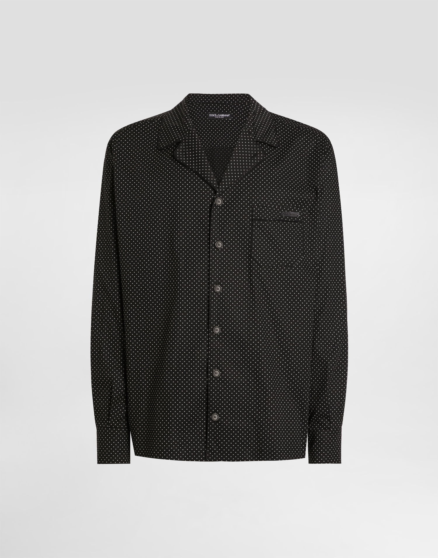 Košeľa Dolce & Gabbana Dolce & Gabbana Microprinted Vanity Button-Up Shirt Čierna | G5IF1TFMRBNS8030, 0