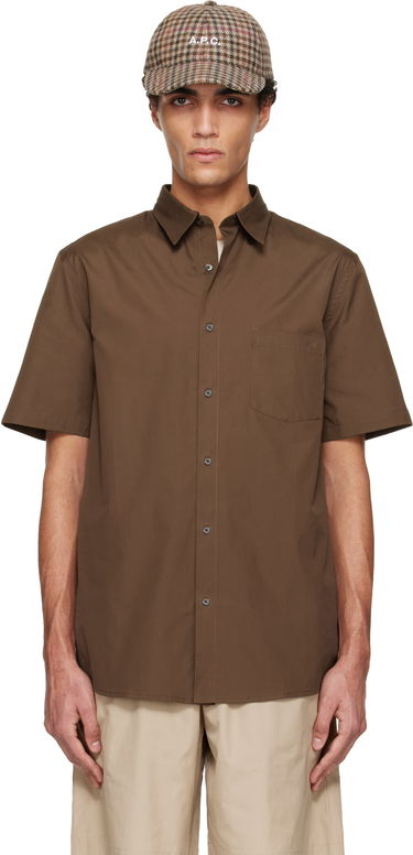Košeľa A.P.C. Bart Short Sleeve Shirt Hnedá | COHLE-M12005, 0