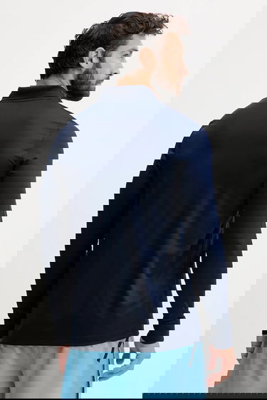 Polo tričko Lacoste Long-Sleeved Polo Shirt Navy | DH2615, 2