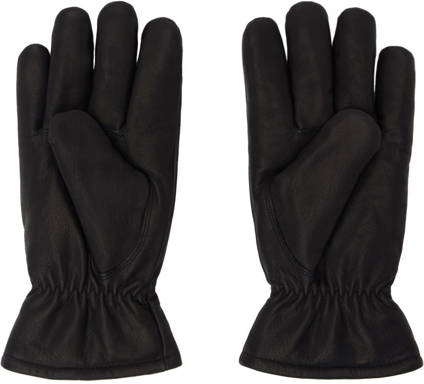 Rukavice Carhartt WIP Leather Gloves With Elastic Wrist Čierna | I030900, 1