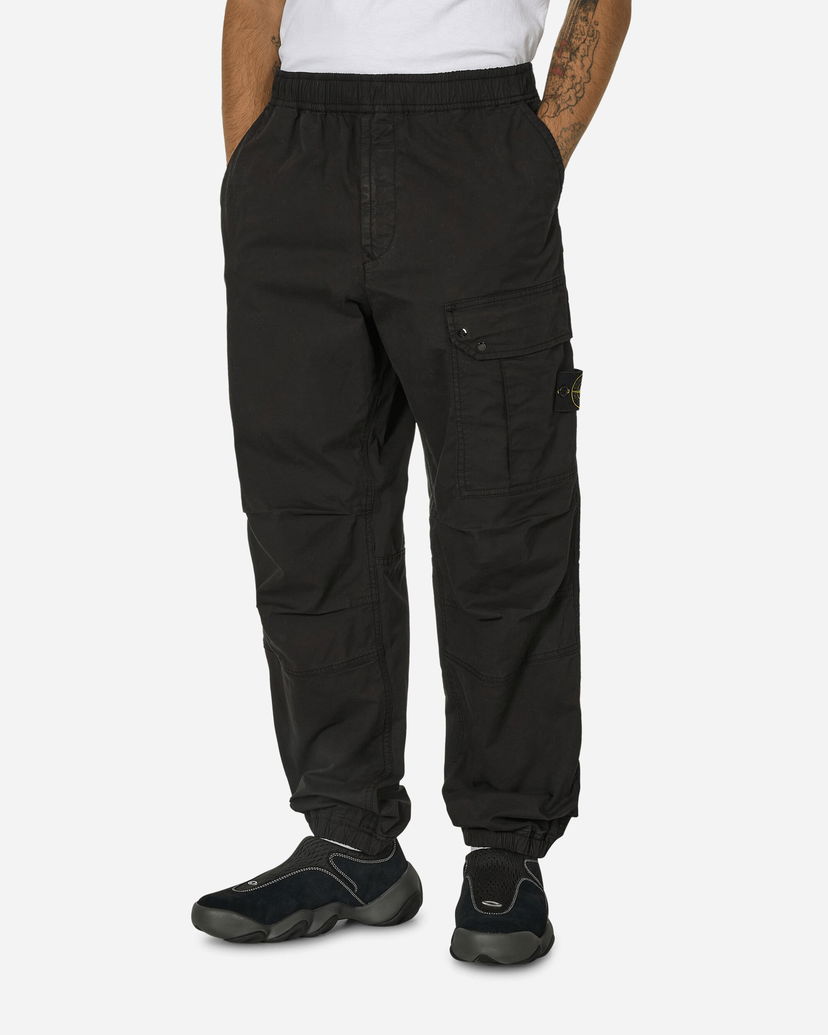 Cargo nohavice Stone Island Twill Stretch-TC Loose Cargo Pants Čierna | 811532910 V0029