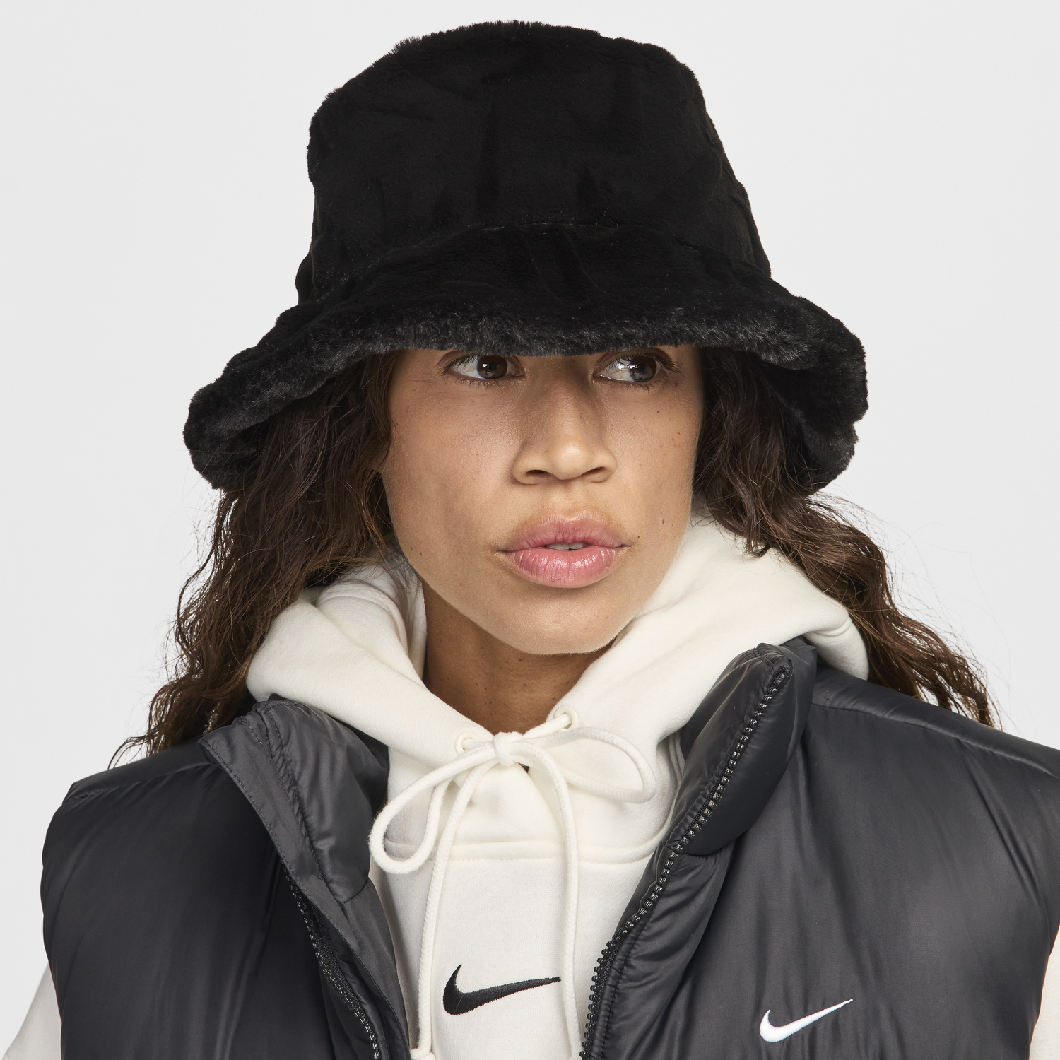 Klobúk Nike Apex Faux Fur Bucket Hat Čierna | HF7194-010, 0