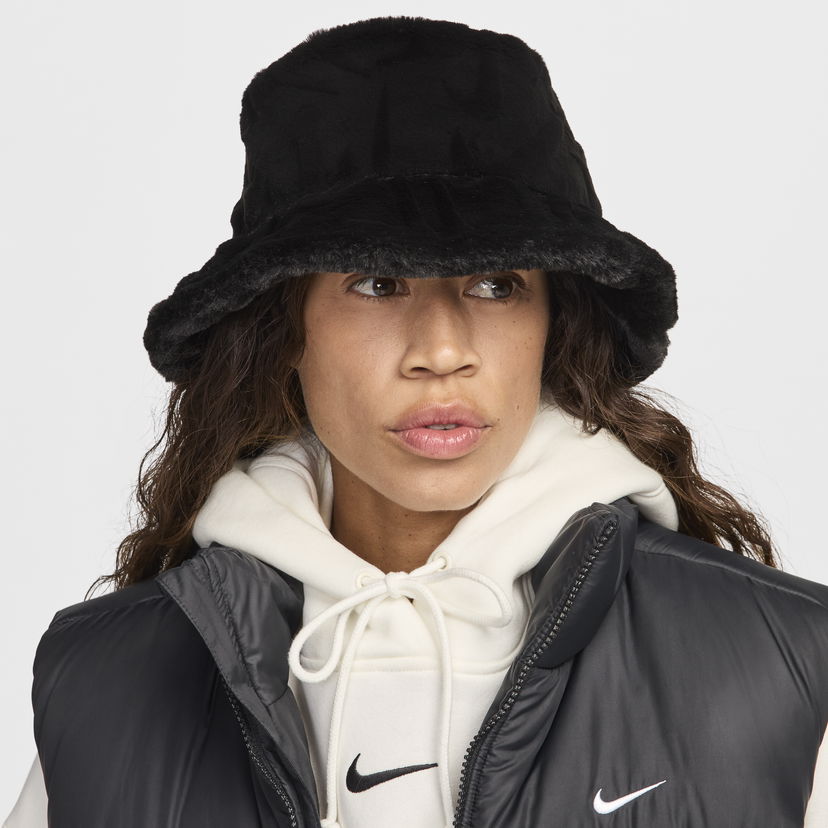 Klobúk Nike Apex Faux Fur Bucket Hat Čierna | HF7194-010