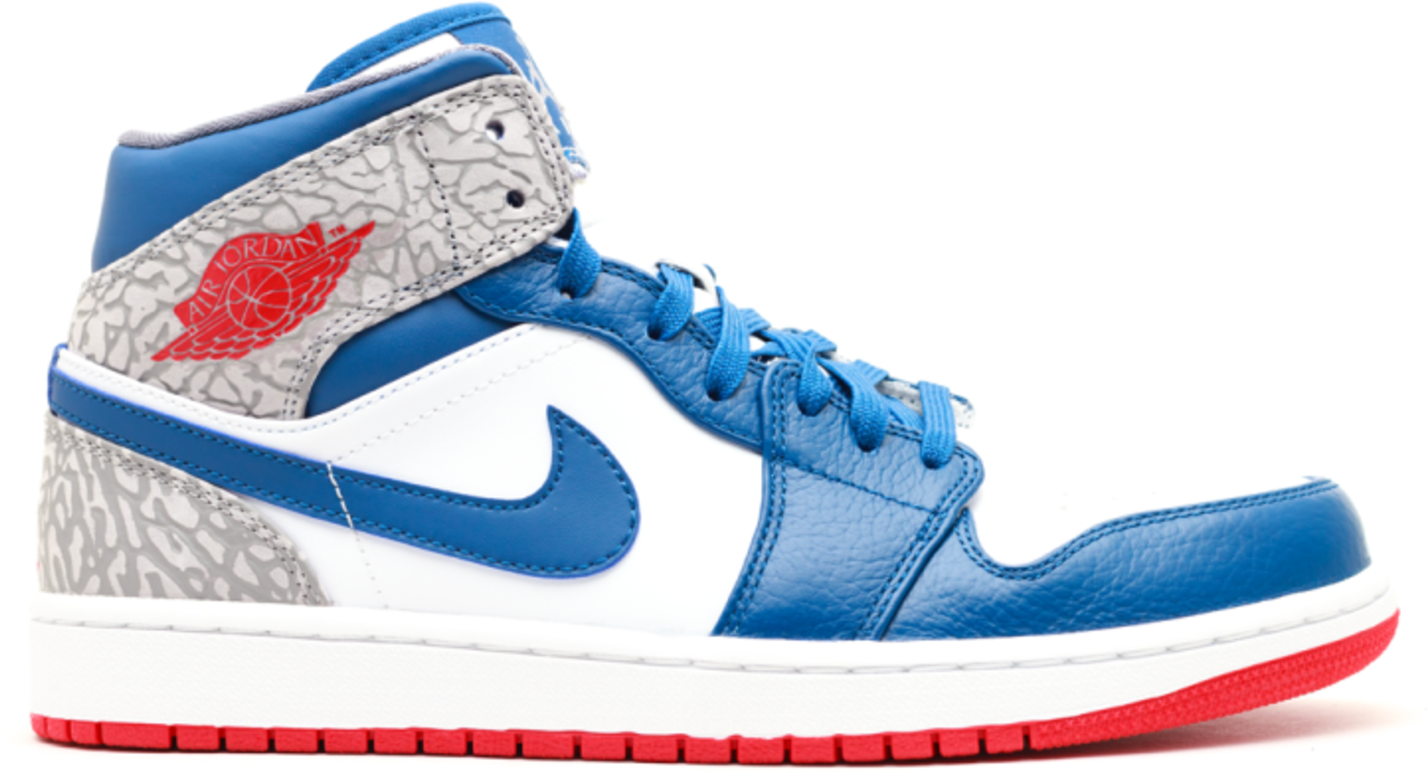 Tenisky a topánky Jordan Jordan 1 Retro Mid True Blue Modrá | 554724-107, 0