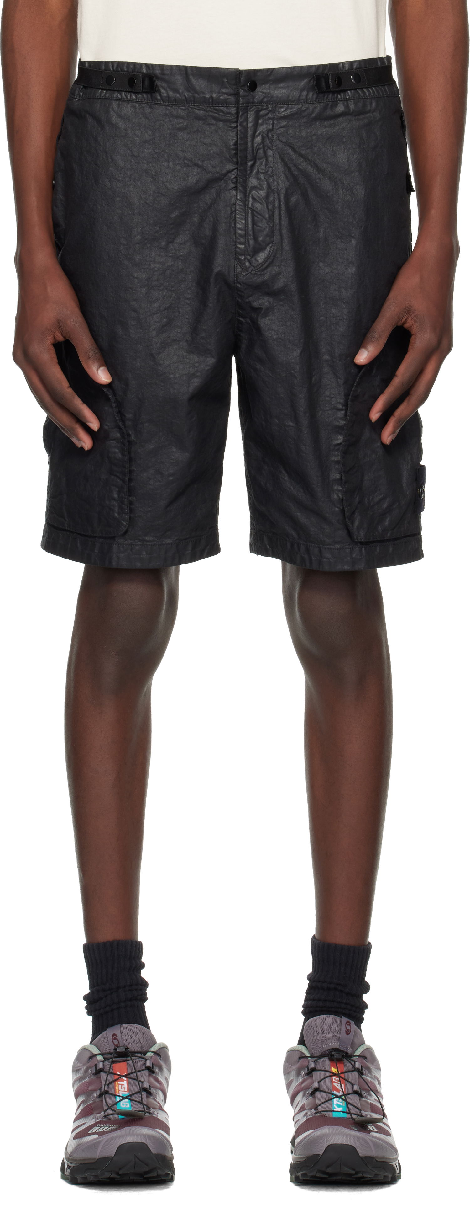 Šortky Stone Island Stone Island Organic Look Nylon Panama-TC Shorts Čierna | K1S15 L100010 S0069, 0