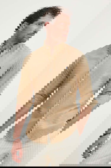 Košeľa Polo by Ralph Lauren Polo Ralph Lauren Cotton Button-Down Collar Regular Fit Shirt Béžová | 710889739, 3