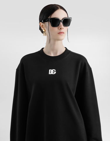 Mikina Dolce & Gabbana Dolce & Gabbana DG Embroidered Jersey Sweatshirt Čierna | F9S50ZGDCYCN0000, 3