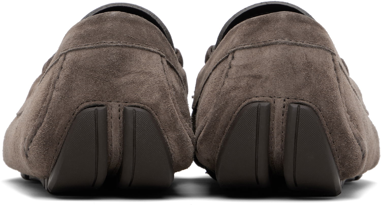 Tenisky a topánky FERRAGAMO Salvatore Ferragamo Gancini Ornament Driver Loafers Šedá | 778798, 1
