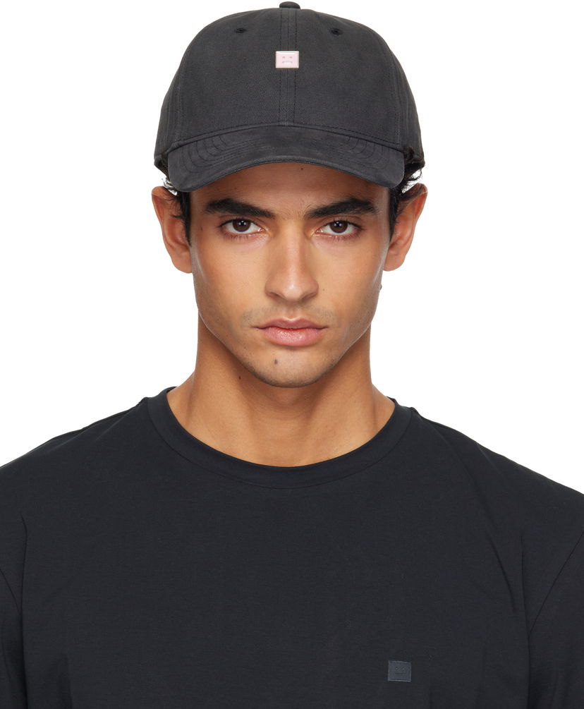 Šiltovka Acne Studios Face-Patch Baseball Cap Šedá | C40418-