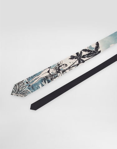 Doplnky Dolce & Gabbana Dolce & Gabbana Pin-up Print Silk Tie Navy | GT147EG0TJ5HB5RL, 2