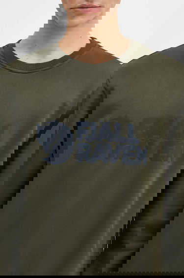 Mikina FJÄLLRÄVEN Logo Sweatshirt Zelené | F84142, 3