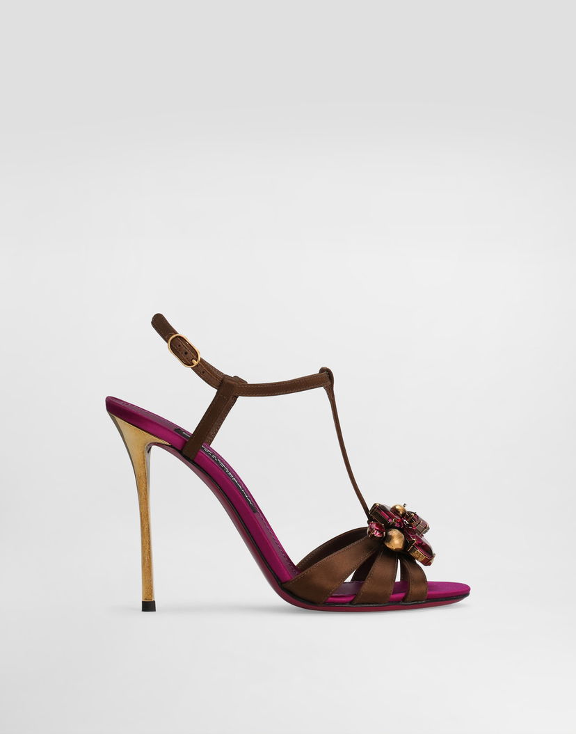 Tenisky a topánky Dolce & Gabbana Keira 2.0 Satin Sandals With Embellishments Rôznofarebný | CR1959A65178W113