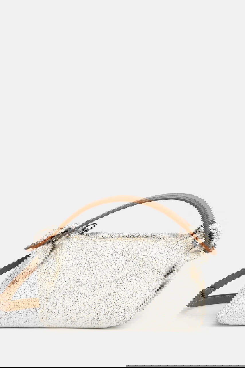 Taška cez rameno KENZO Cracked Finish Shoulder Handbag Biela | FF52SA818L08.03, 0