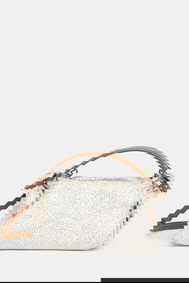 Taška cez rameno KENZO Cracked Finish Shoulder Handbag Biela | FF52SA818L08.03, 0