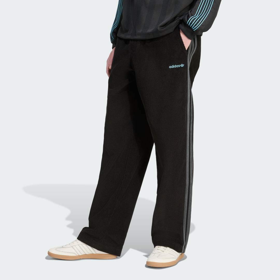 Nohavice adidas Performance Corduroy Wide Leg Pants Čierna | JX3107, 0