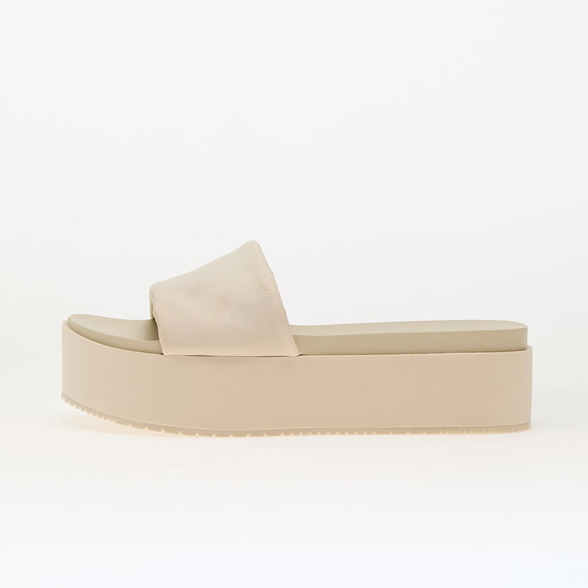 Tenisky a topánky CALVIN KLEIN Flatform Sandal Slid Beige Béžová | YW0YW01791 AEO