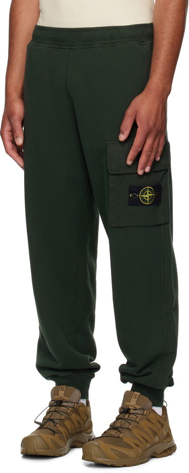 Tepláky Stone Island Stone Island Brushed Organic Cotton Fleece Sweatpants Zelené | K2S15 6200003 S0A20, 3
