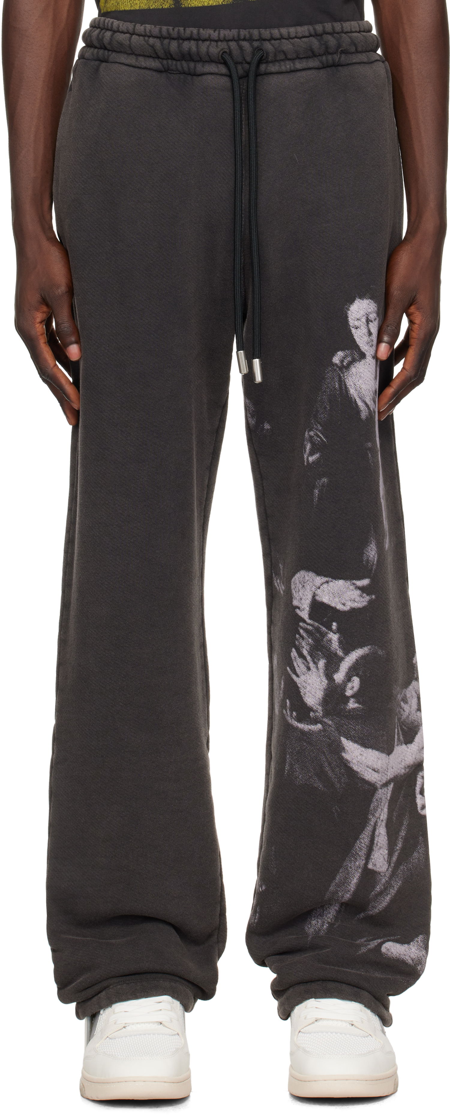 Tepláky Off-White Blurred Mary Graphic Print Sweatpants Čierna | OMCH054F24FLE0051001, 0